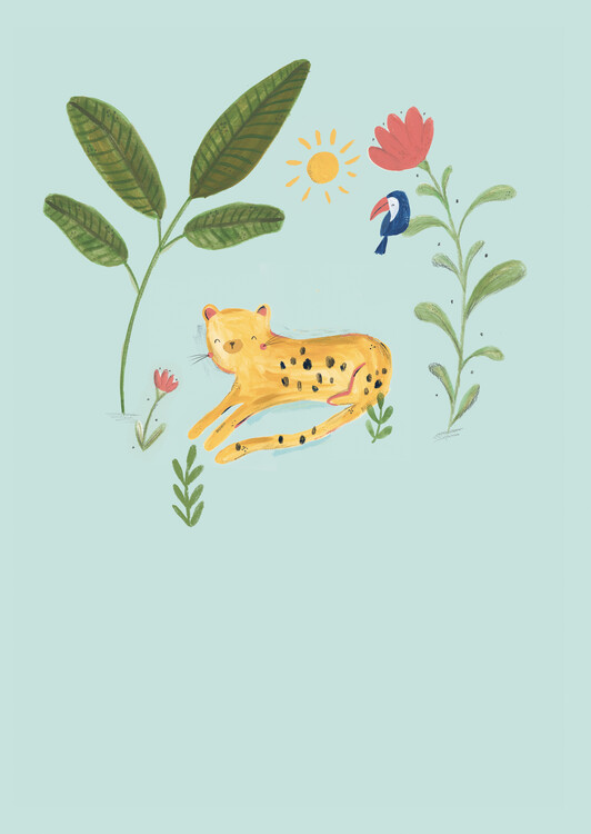 Poster Jungle leopard