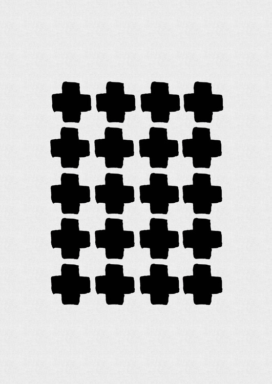 Plakat Black and White Abstract III