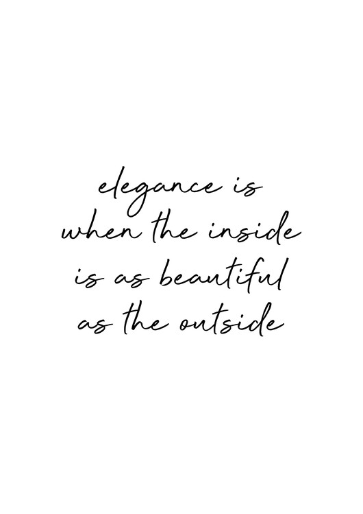 Poster Elegance Quote