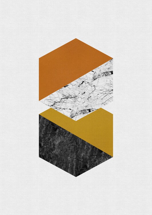 Poster Geometric Hexagons