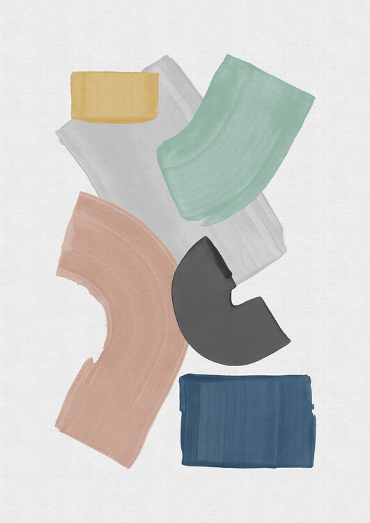 Plakat Pastel Paint Blocks