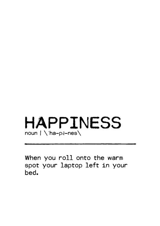 Poster Quote Happiness Laptop