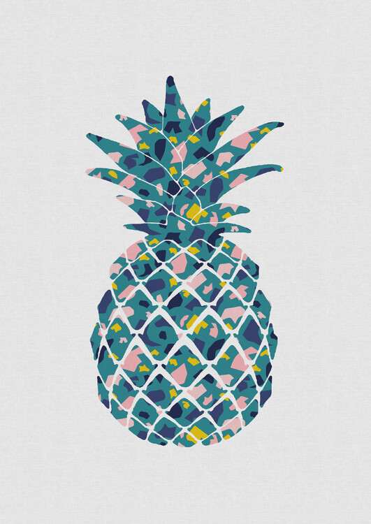 Poster Teal Pineapple