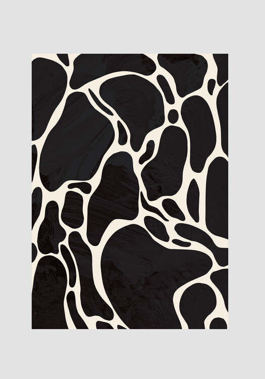 Canvas Print Giraffe Grey