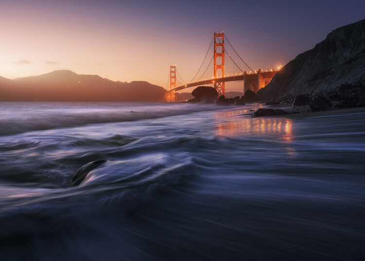 Canvas Print Golden beach