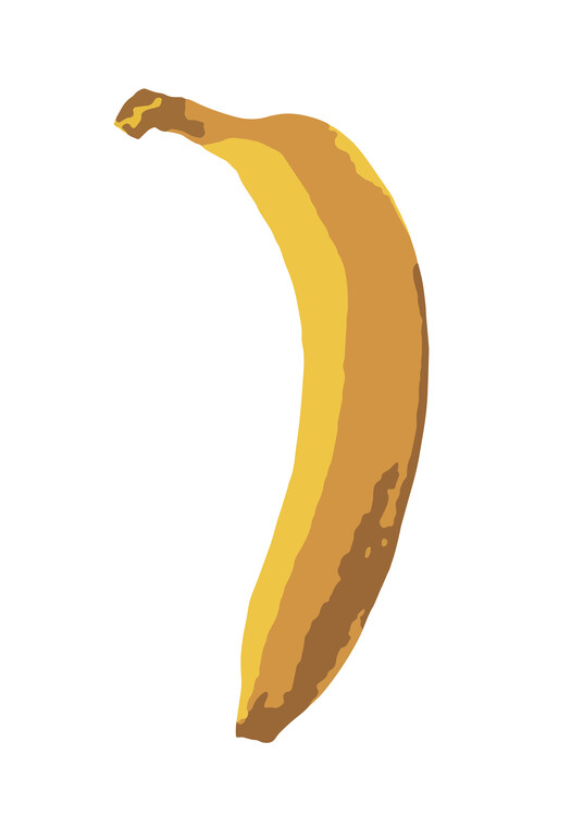 Canvas Print Single Banana