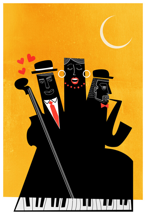 Poster Casablanca Jazz YELLOW