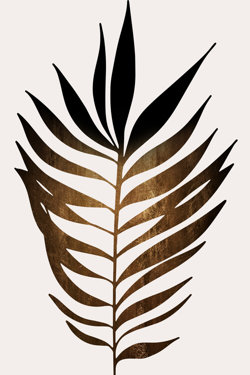 Plakát Leaf No.6 DARK GOLD
