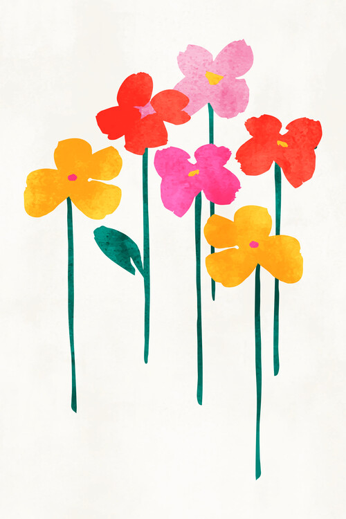 Poster Little Happy Flowers