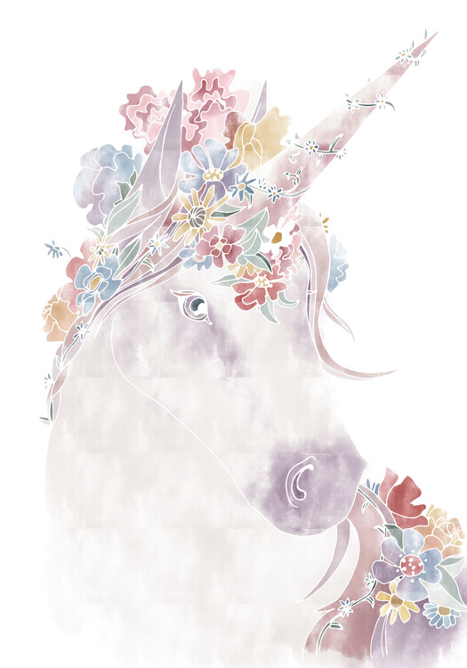 Poster Unicorn Floral