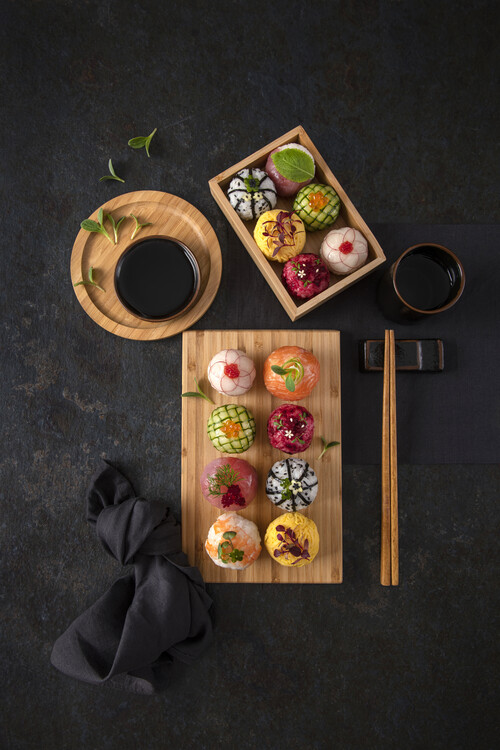Levně Plakát, Obraz - Temari sushi, Diana Popescu, 26.7 × 40 cm