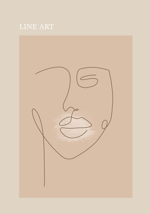 Poster Beige face