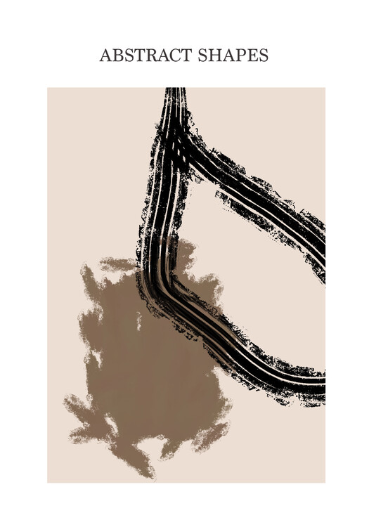Poster Abstract Shapes beige