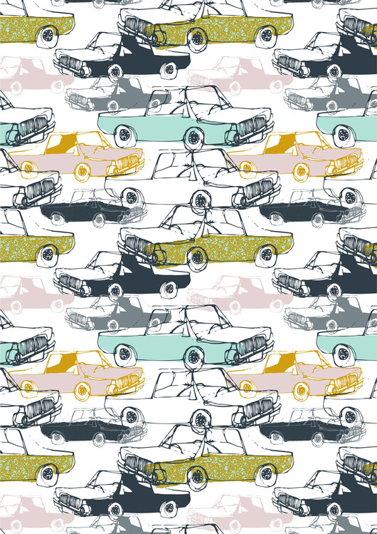 Poster Lisa Dolson - Cool Cars - Pattern
