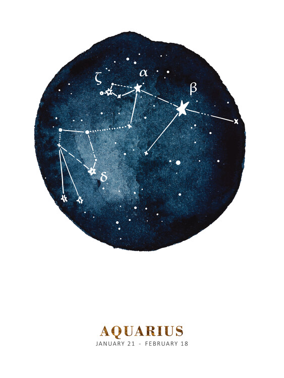 Plakat Zodiac - Aquarius
