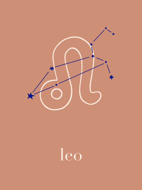 Billede på lærred Zodiac - Leo - Terracotta