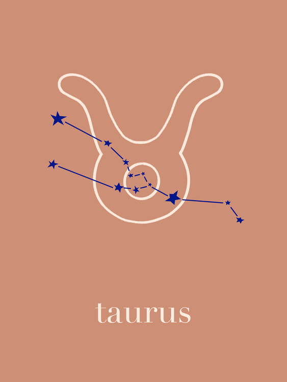 Poster Alina Buffiere - Zodiac - Taurus - Terracotta