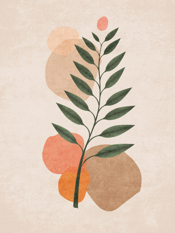 Poster Emel Tunaboylu - Boho Leaves 01