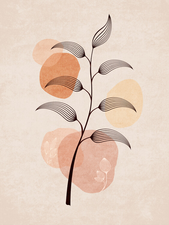 Poster Emel Tunaboylu - Boho Leaves 02