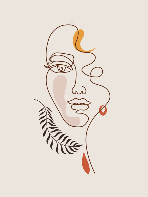 Canvas Print Emel Tunaboylu - Line Art - Face