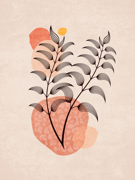 Poster Emel Tunaboylu - Boho Leaves 07