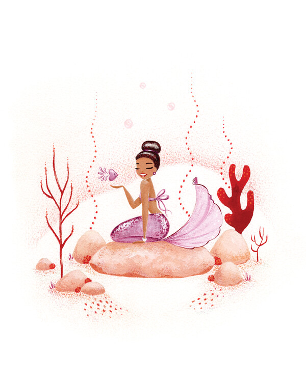 Poster Fantom Fifi Art - Mermaid - Coral