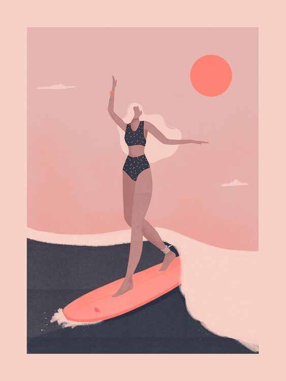 Poster Veronika Grenzebach - Into the surf