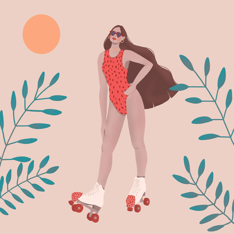 Poster Veronika Grenzebach - Rollerskater