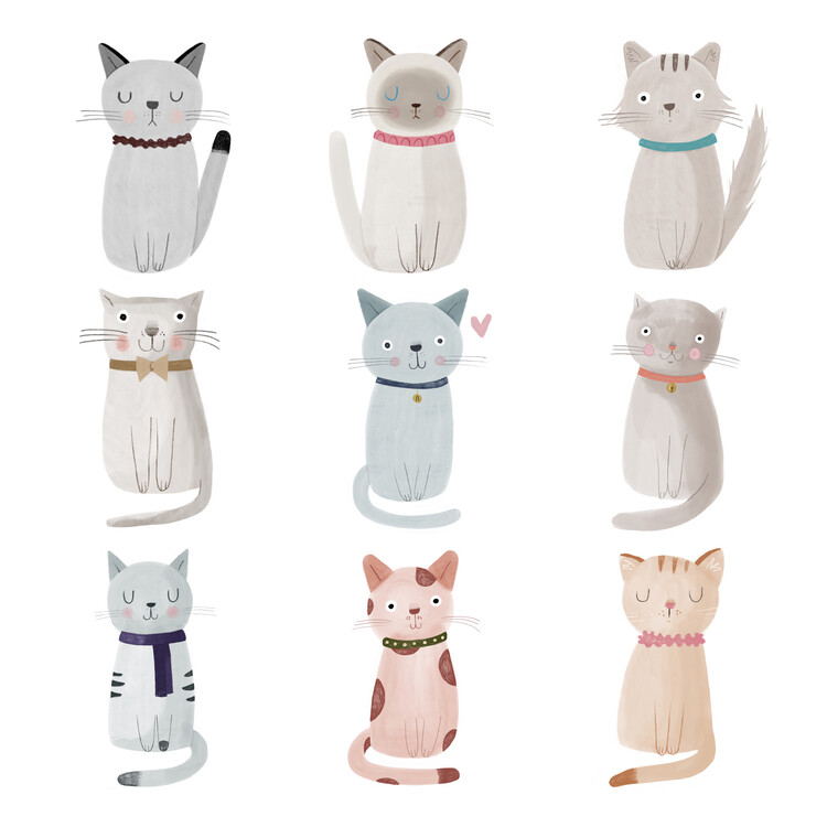 Plakát Cat Family