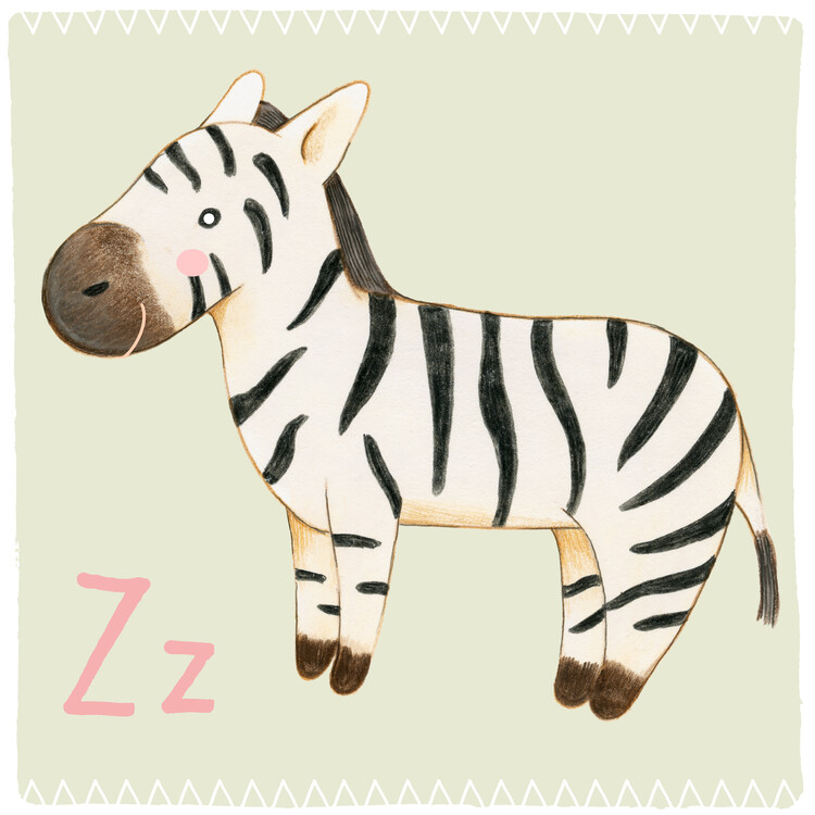 Plakát Alphabet - Zebra