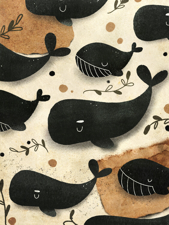 Plakát Whale Family