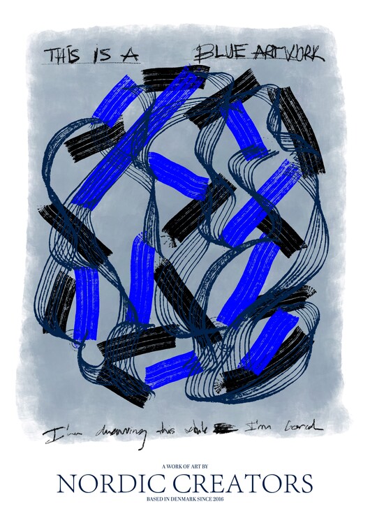 Poster This is a blue artwork
