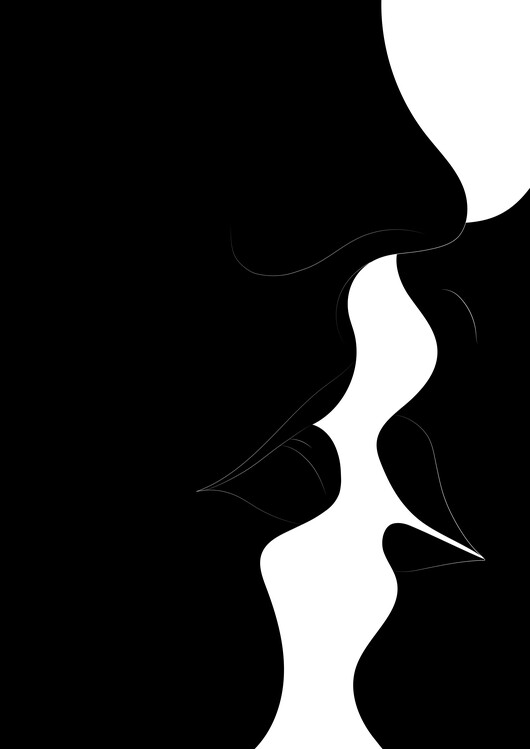 Poster Just a little kiss black