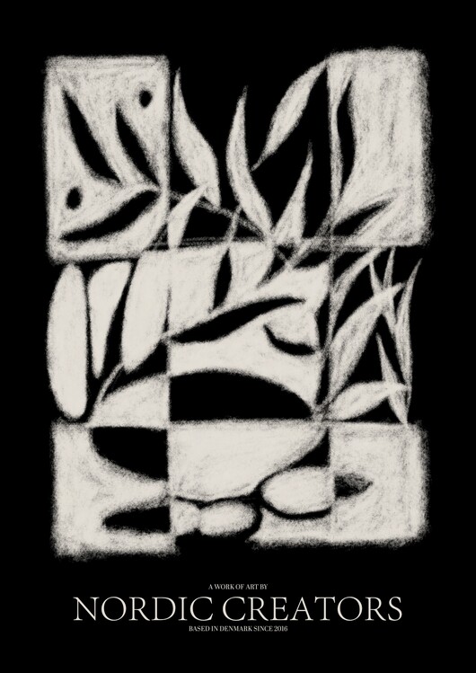 Poster Black Pattern