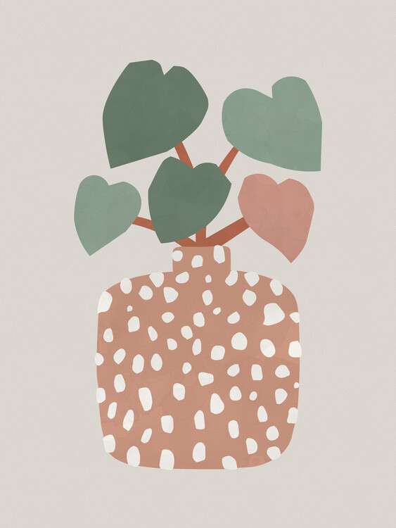 Poster Terrazzo & Heart Plant