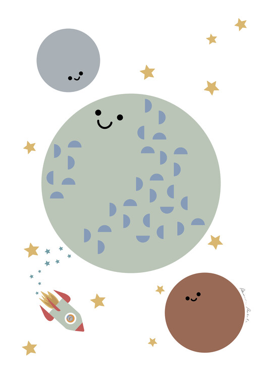 Poster Solar Earth Moon