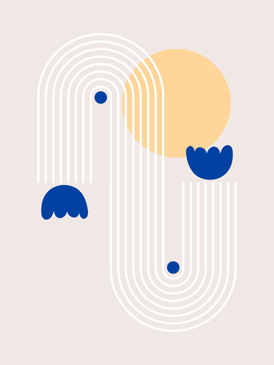 Canvas Print Rainbow and sun