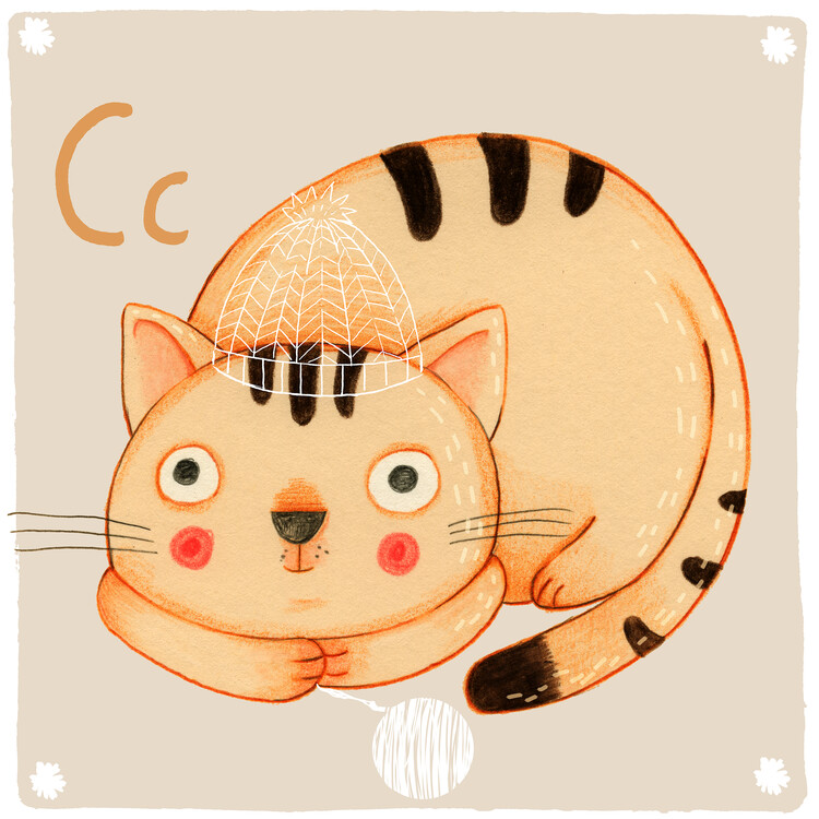 Plakát Alphabet - Cat