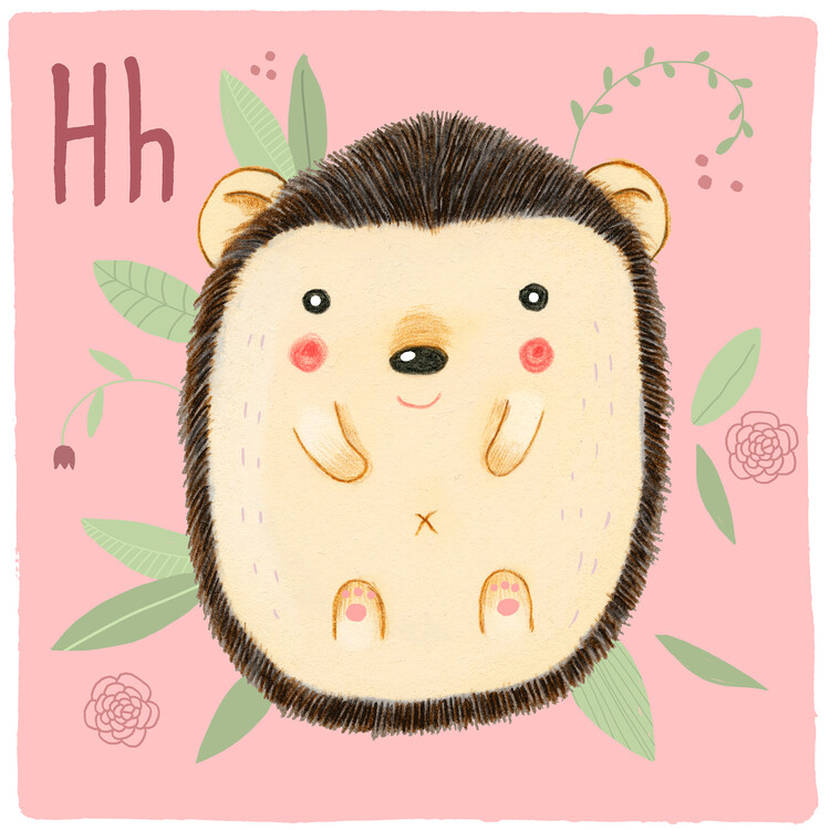 Plakát Alphabet - Hedgehog