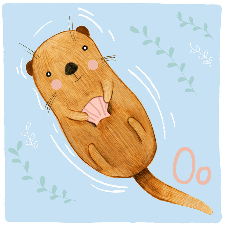 Plakát Alphabet - Otter