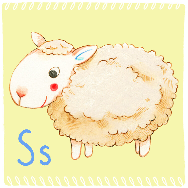 Plakát Alphabet - Sheep