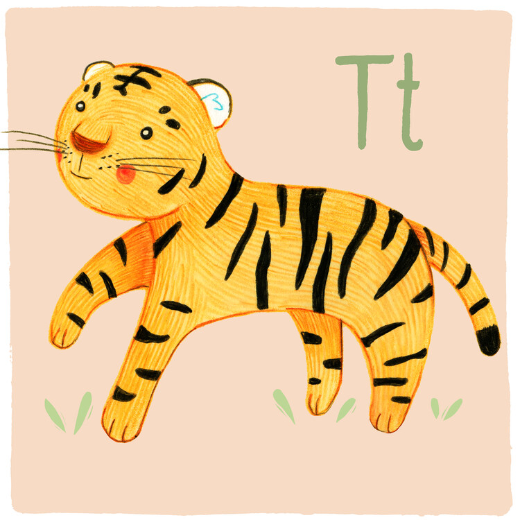 Plakát Alphabet - Tiger