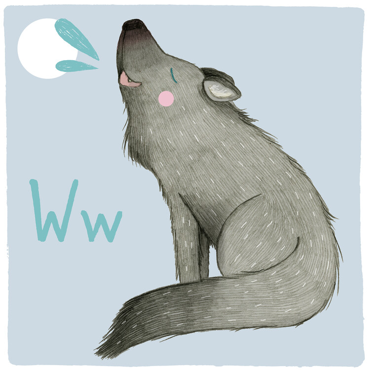 Plakát Alphabet - Wolf