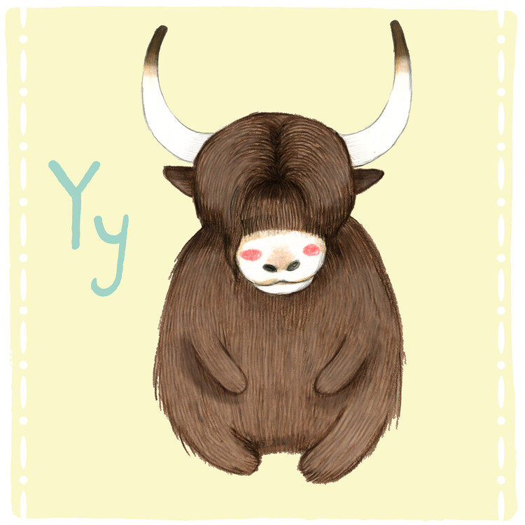 Plakát Alphabet - Yak