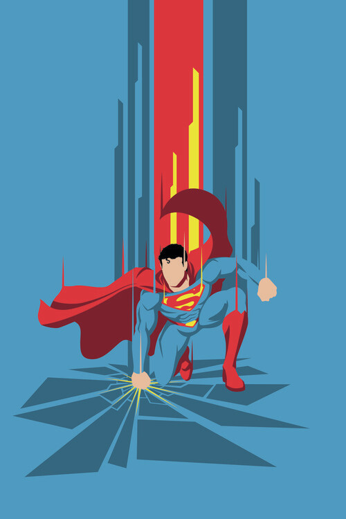 Poster Superman - Power Blue