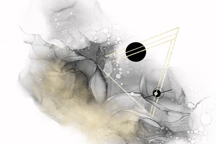 Poster Beyond all galaxies no 2 | alcohol ink