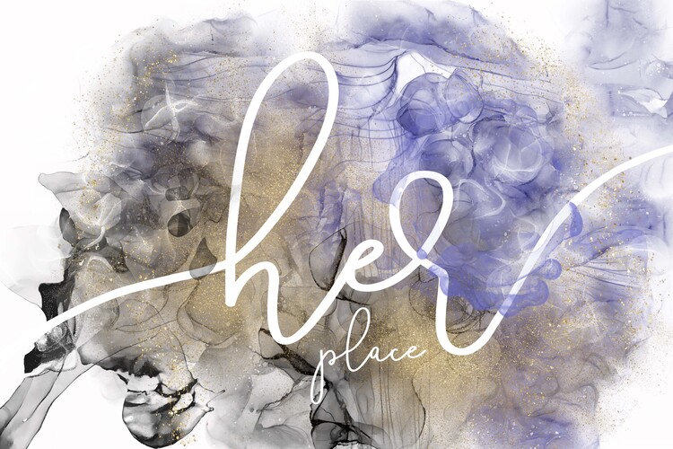 Canvas Print Her place - alcohol ink rage