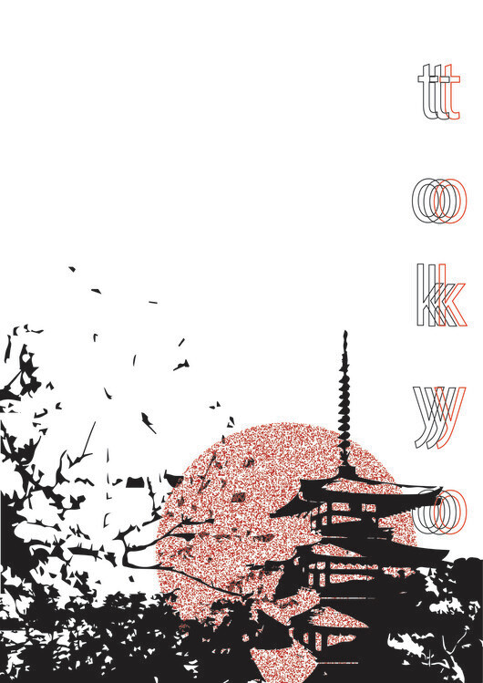 Levně Plakát, Obraz - Tokyo, Martyna Wikiera, 30 × 40 cm