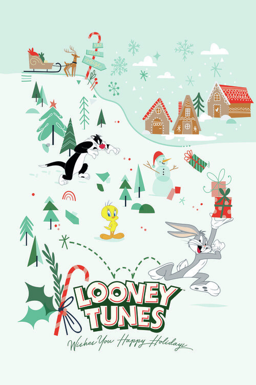 Poster Looney Tunes - Christmas