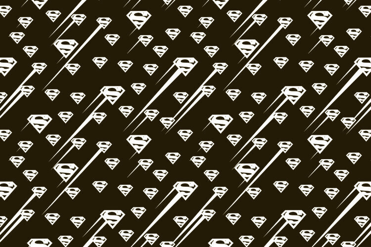 Canvas Print Superman - Black and white symbol